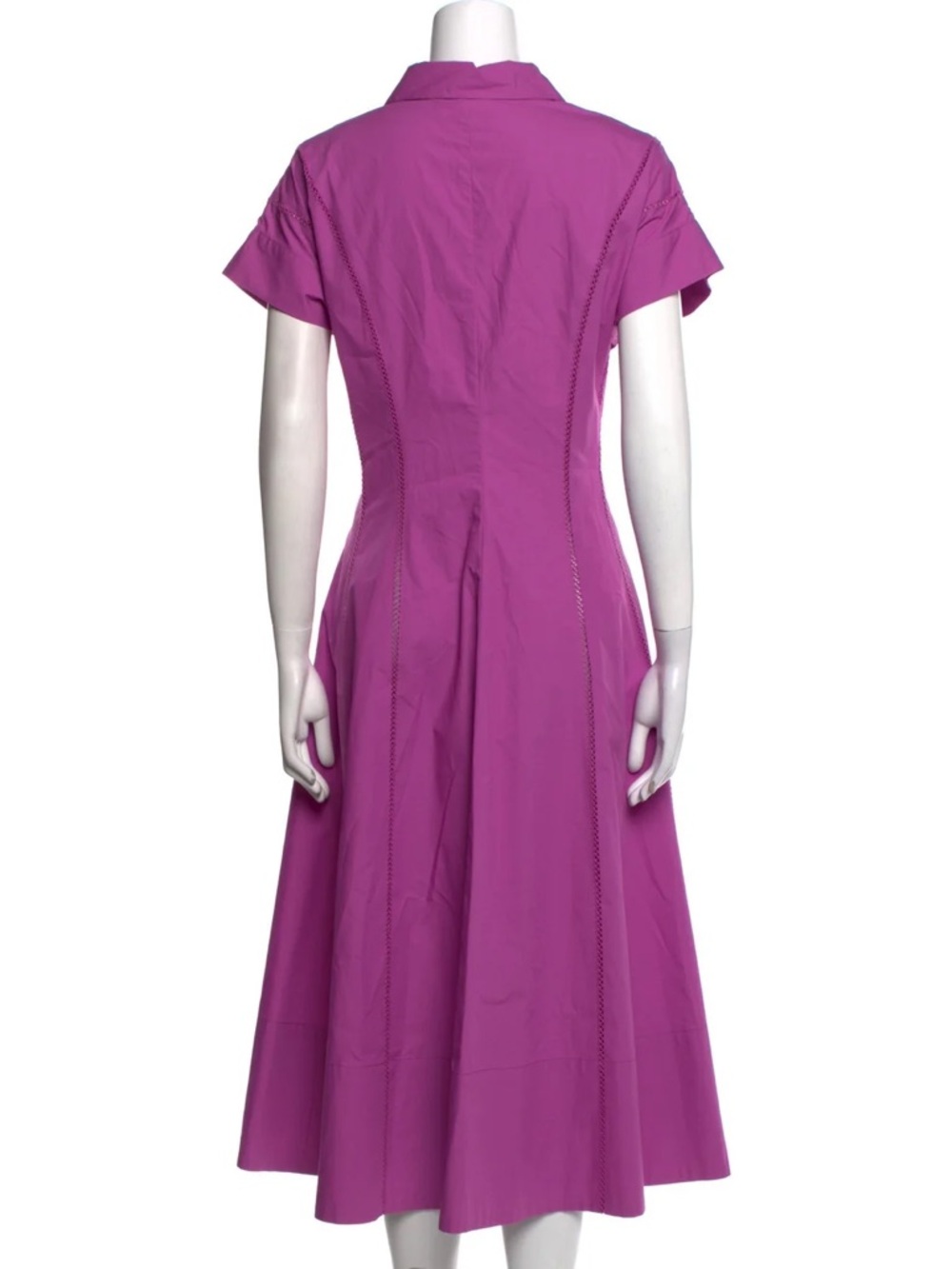 Co Collection Orchid Purple Cotton Button Front Midi Shirt Dress - XL - Picture 4 of 13
